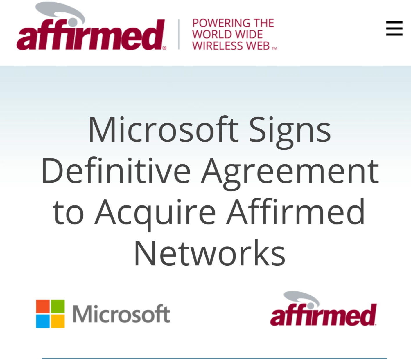 Is Microsoft about to start tredding on the “big boys” as they acquire Affirmed Networks, to get foot into 5G software defined nefworks?