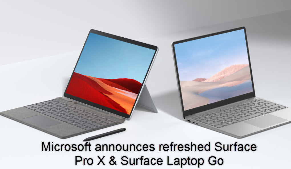 Microsoft announces refreshed Surface Pro X and new Surface Laptop Go