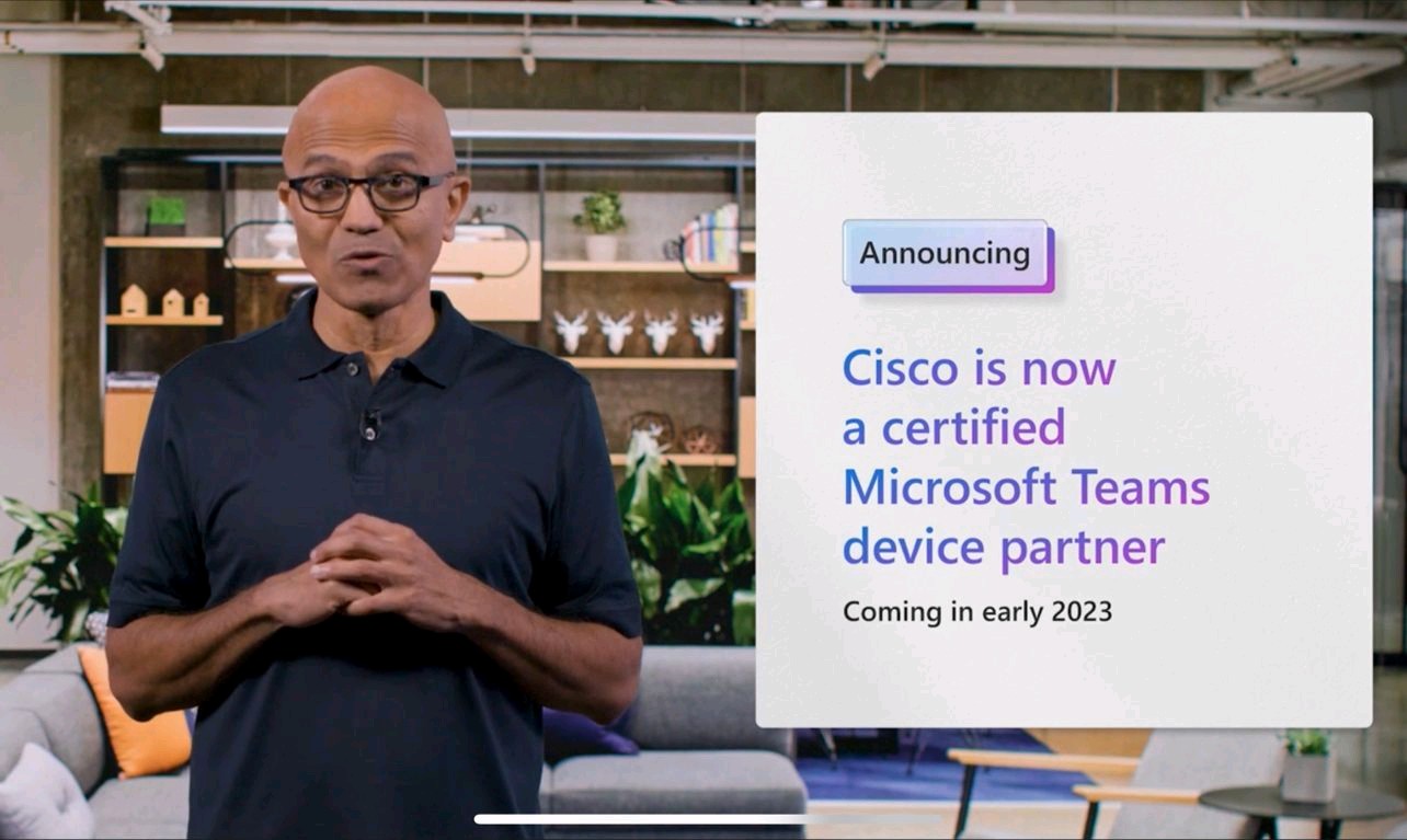 Ignite 2022: Microsoft Teams will be natively available on Cisco Meeting Devices
