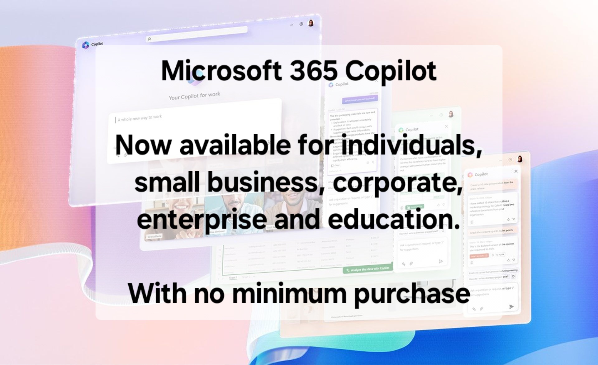 Microsoft 365 Copilot now available for everyone including CSP customers.